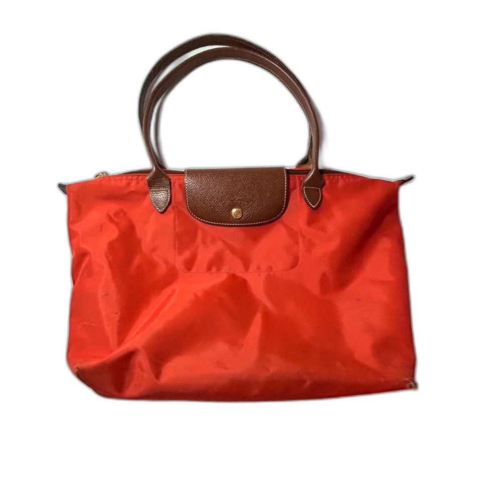 Longchamp Le Pliage Scarlet Orange Nylon Tote Bag